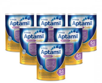 【新西兰直邮包邮】Aptamil 爱他美 金装De-Lact无乳糖防腹泻配方奶粉 6罐/箱 (适合0-12月新生儿) 